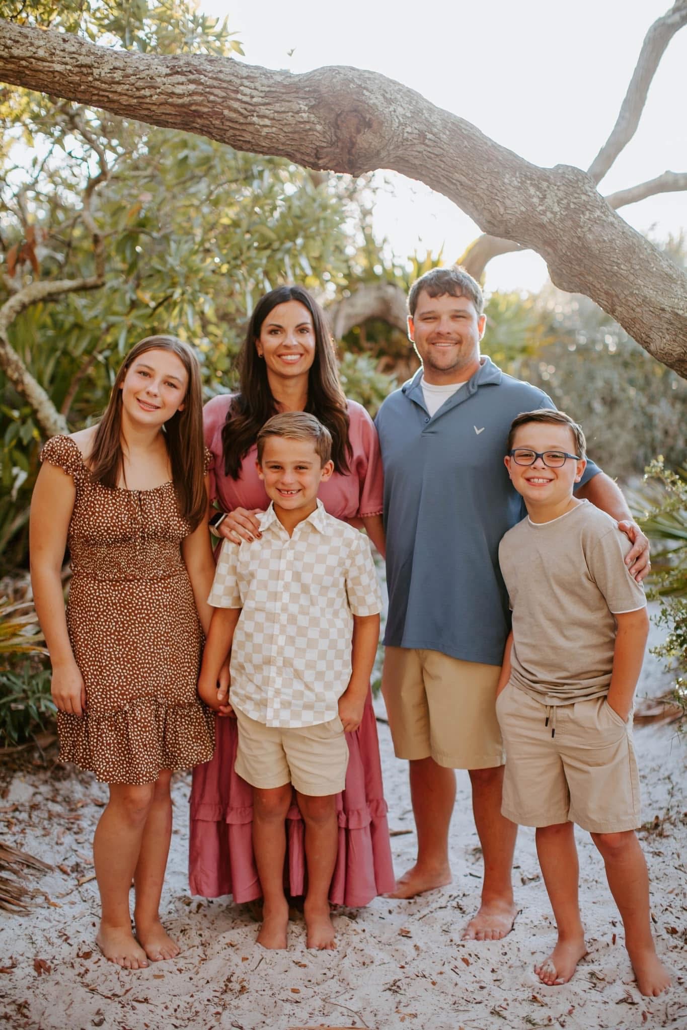 Josh and Jessica Clark with their three children